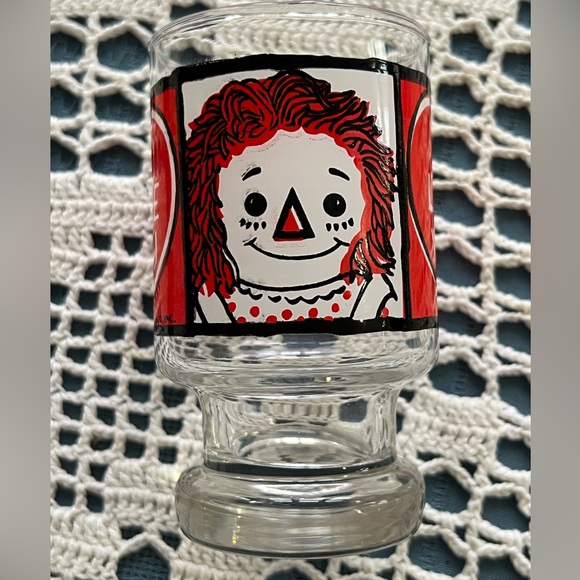 1972 Raggedy Ann & Andy Doll Juice Glass 6 oz - Picture 3 of 6